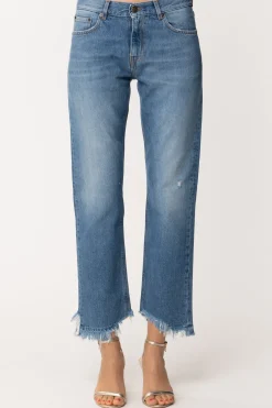 Aniye By Jeans Boyfriend Dakota con Orlo SfrangiatoLIGHT BLUE OLD