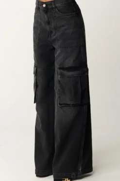 Aniye By Jeans Cargo a Vita Bassa TinaBLACK USED