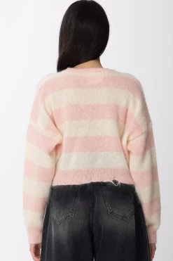 Aniye By Maglia Crop a RighePINK- STRIPES