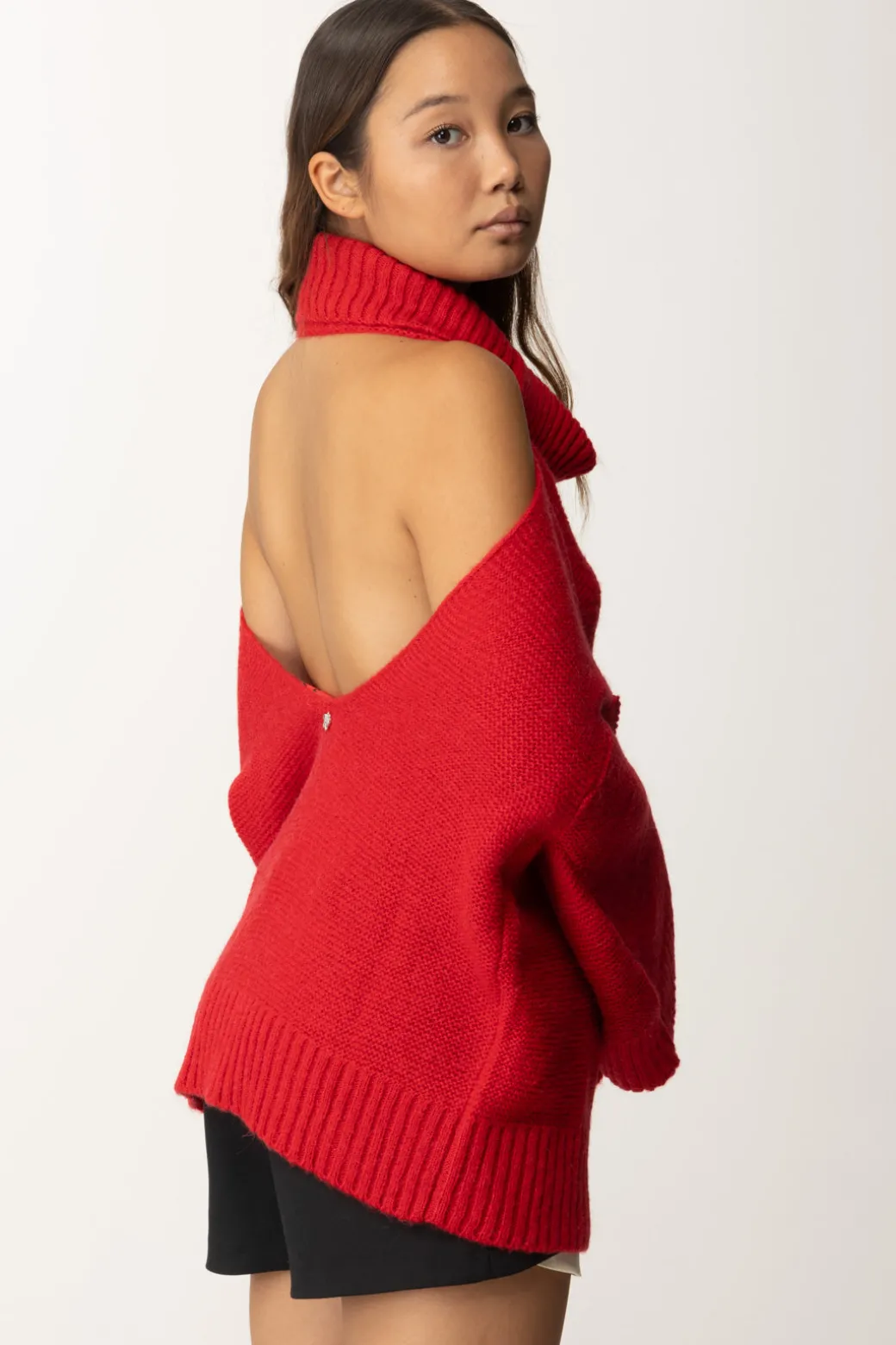 Aniye By Maxi Pullover con Scollatura Sul Retro MayaRED HOT