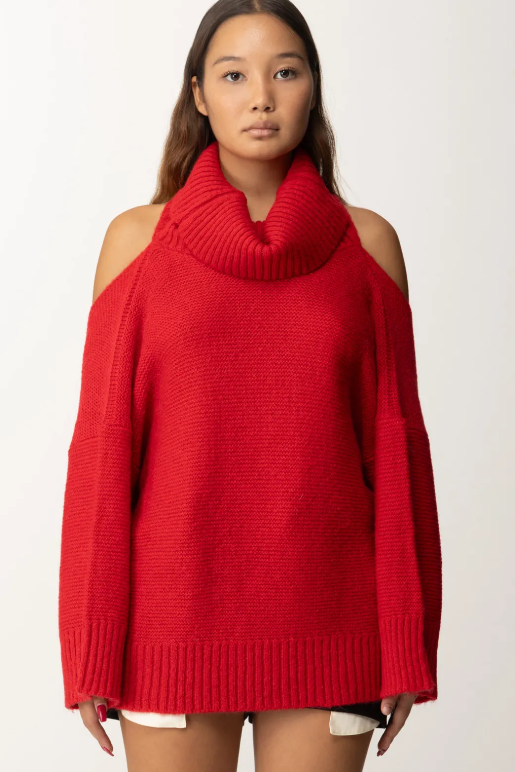 Aniye By Maxi Pullover con Scollatura Sul Retro MayaRED HOT