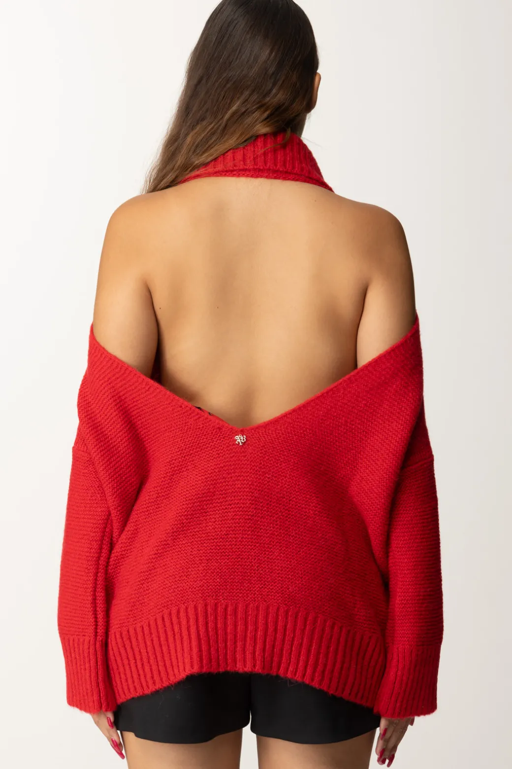 Aniye By Maxi Pullover con Scollatura Sul Retro MayaRED HOT