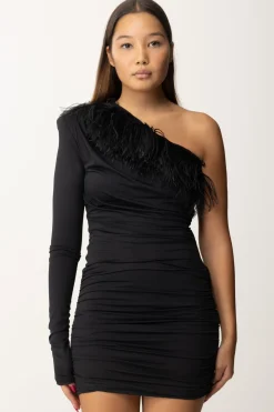 Aniye By Mini Abito con Piumette JettBLACK