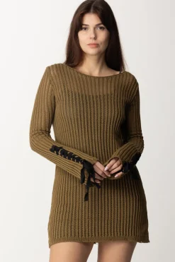 Aniye By Mini Abito Dylan con Criss-cross Sulle ManicheARMY