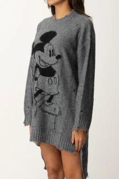Aniye By Mini Abito In Maglia Destroyed Stampa MickeyGRAY