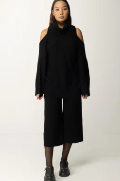 Aniye By Pantaloni Crop In Maglia LilyBLACK