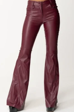 Aniye By Pantaloni Flared In Ecopelle BibaWINO