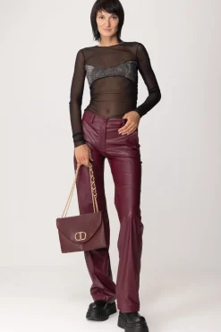 Aniye By Pantaloni Gamba Dritta In Ecopelle BibaWINO