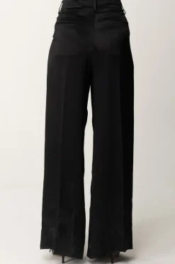 Aniye By Pantaloni Wide-leg In Raso JodieBLACK
