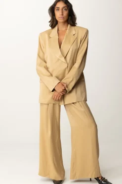 Aniye By Pantaloni Wide-leg In Raso JodieGOLD