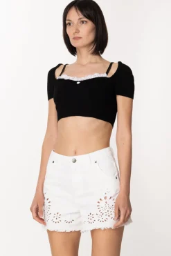 Aniye By Top Charlotte con Pizzo SangalloBLACK