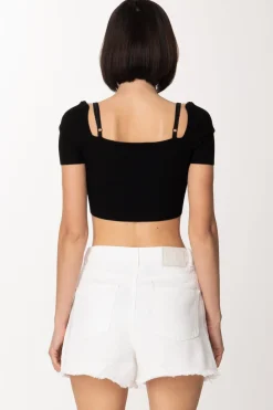 Aniye By Top Charlotte con Pizzo SangalloBLACK