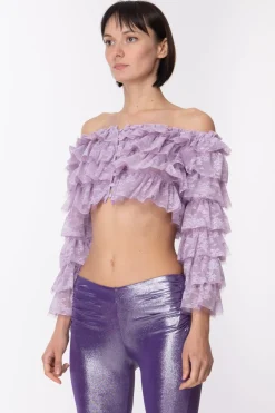Aniye By Top con Rouches e Spalle ScoperteLAVANDER