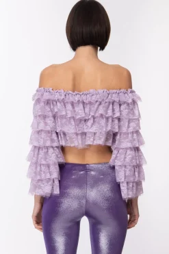 Aniye By Top con Rouches e Spalle ScoperteLAVANDER