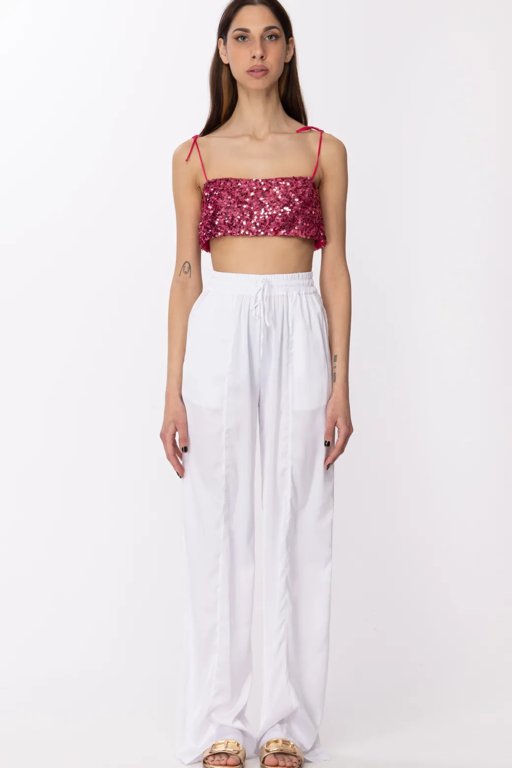 Aniye By Top Corto Full PaillettesFUCHSIA