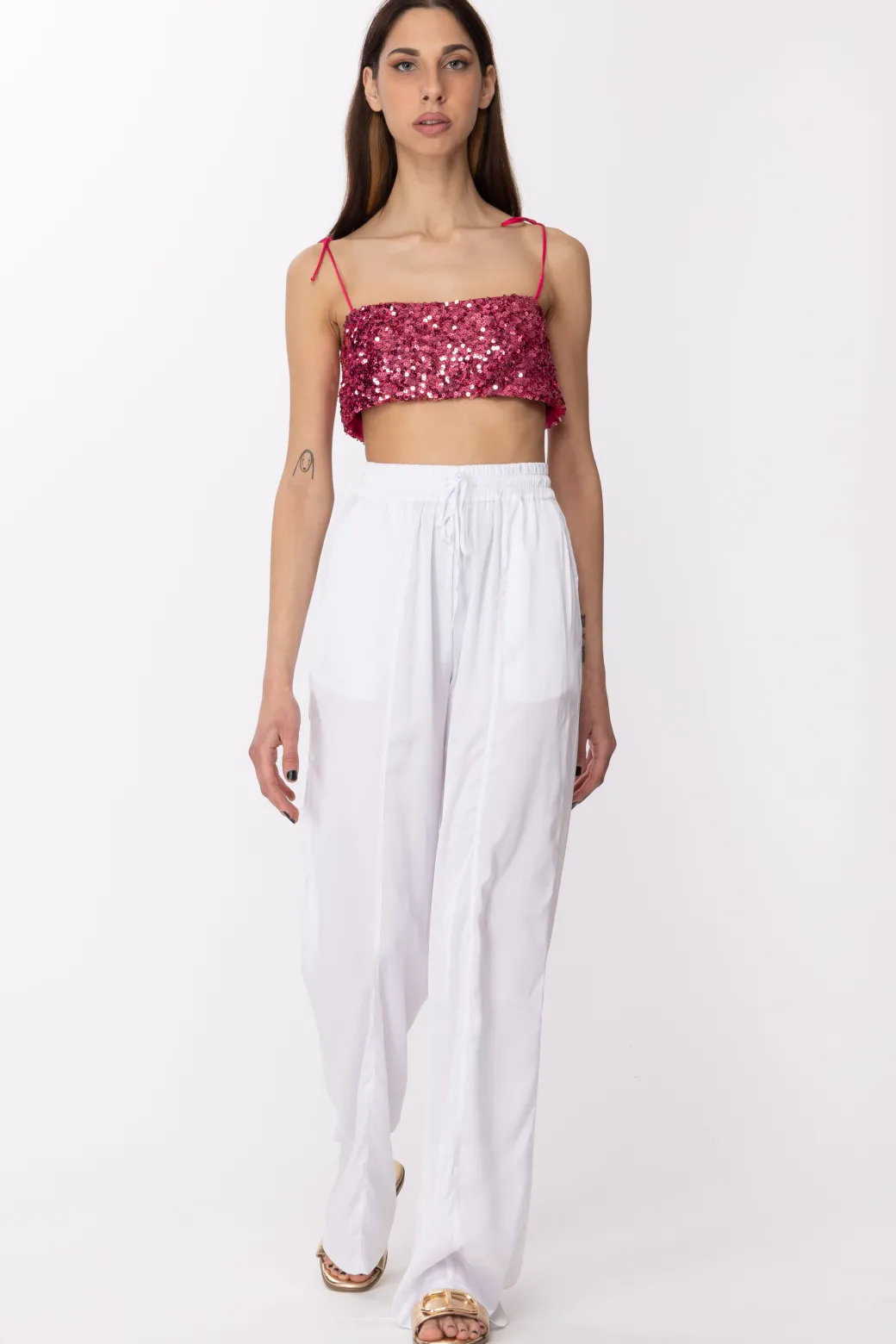 Aniye By Top Corto Full PaillettesFUCHSIA