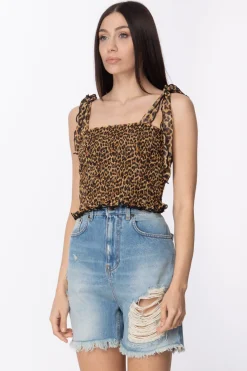 Aniye By Top Kissy Arricciato Stampa AnimalierLEOPARD