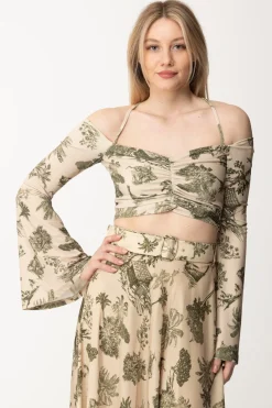 Aniye By Top Off-shoulder Iry con IntrecciGREEN HAWAII