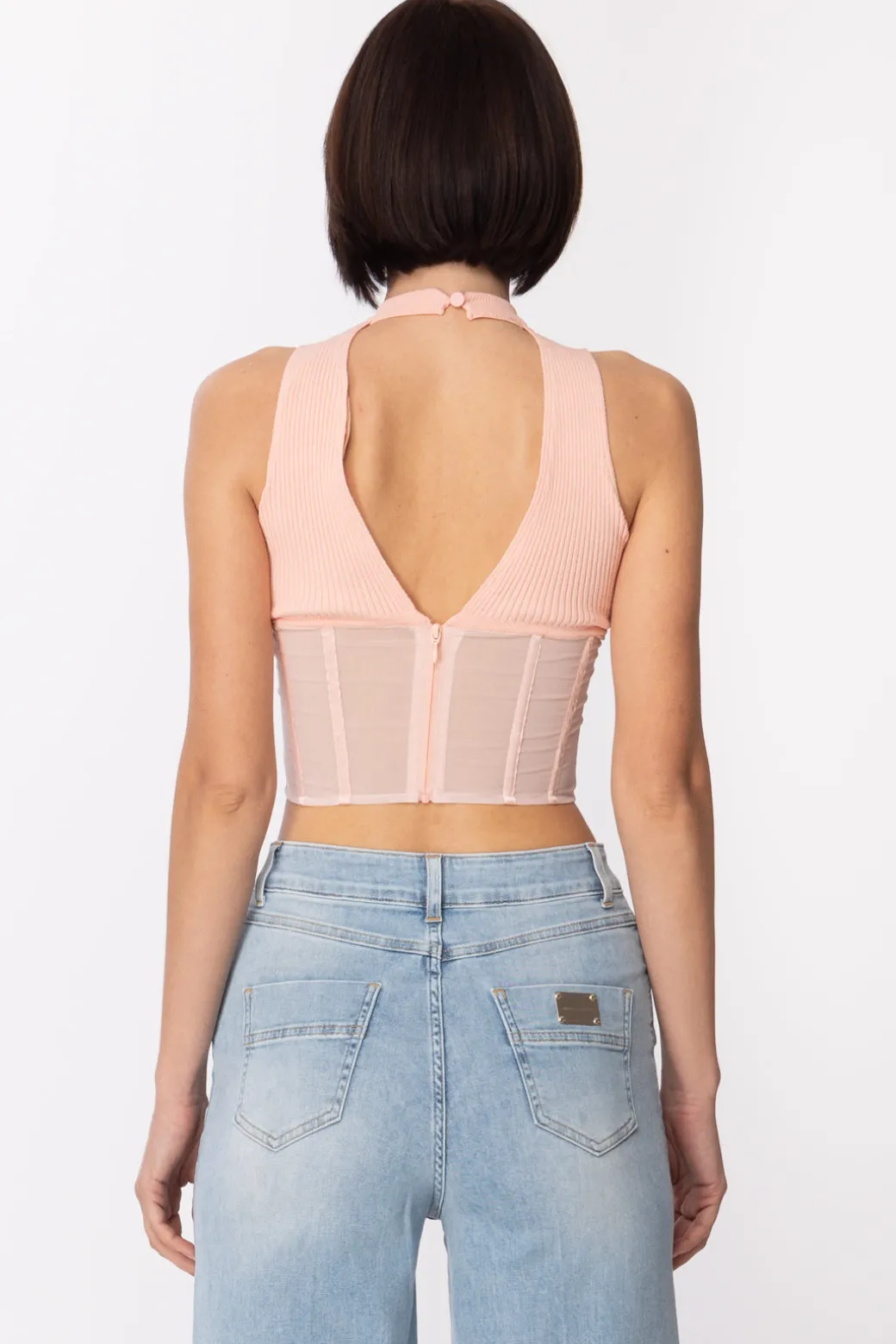 Aniye By Top Steccato con Scollo All'americanaSOFT ROSE