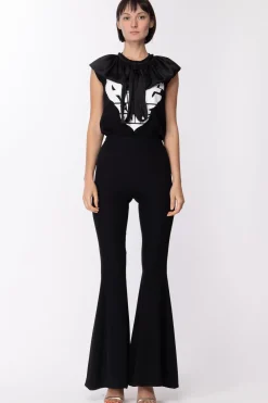 Aniye By T-shirt Amanda con Colletto VolantBLACK