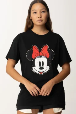 Aniye By T-shirt con Stampa Minnie e BorchieBLACK