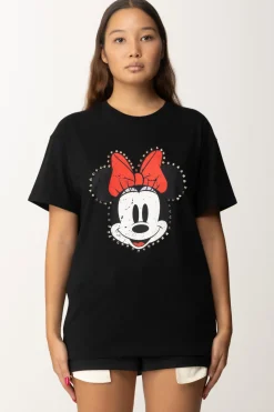 Aniye By T-shirt con Stampa Minnie e BorchieBLACK