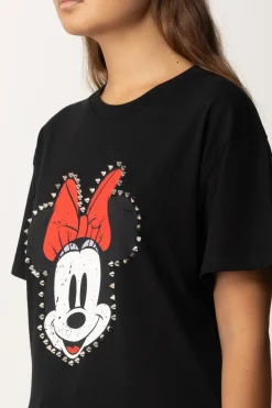 Aniye By T-shirt con Stampa Minnie e BorchieBLACK