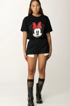 Aniye By T-shirt con Stampa Minnie e BorchieBLACK