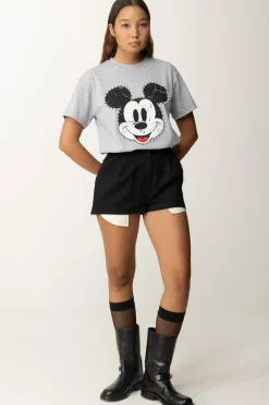 Aniye By T-shirt con Stampa Mickey e BorchieGRAY
