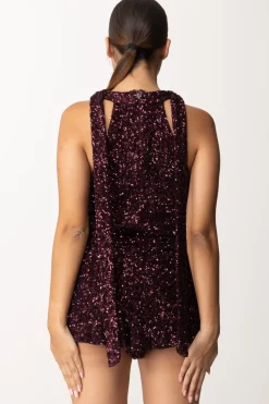 Aniye By Tuta Corta Full PaillettesROUGE NOIR