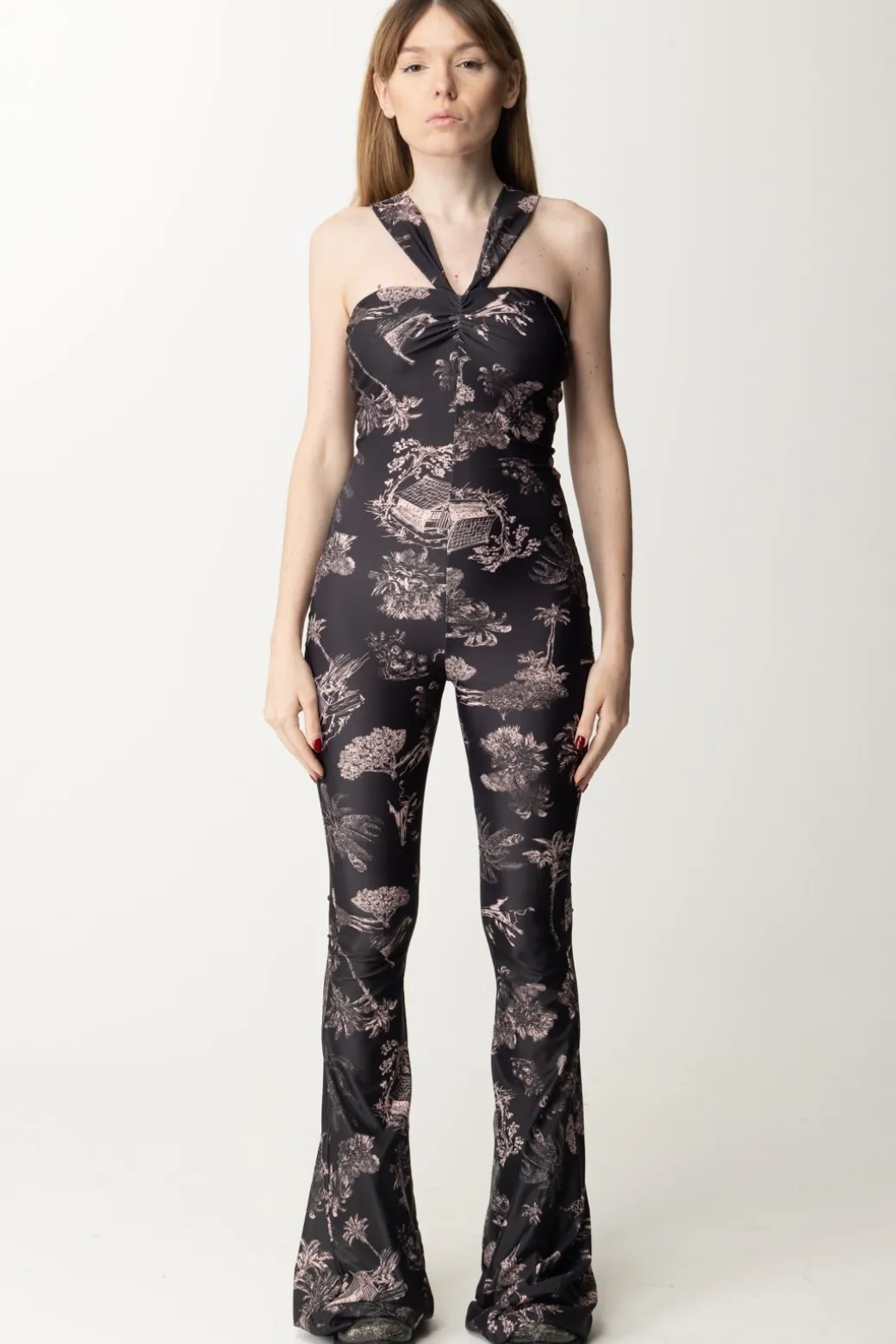 Aniye By Tuta Lunga Iry con Stampa HawaiiBLACK HAWAII