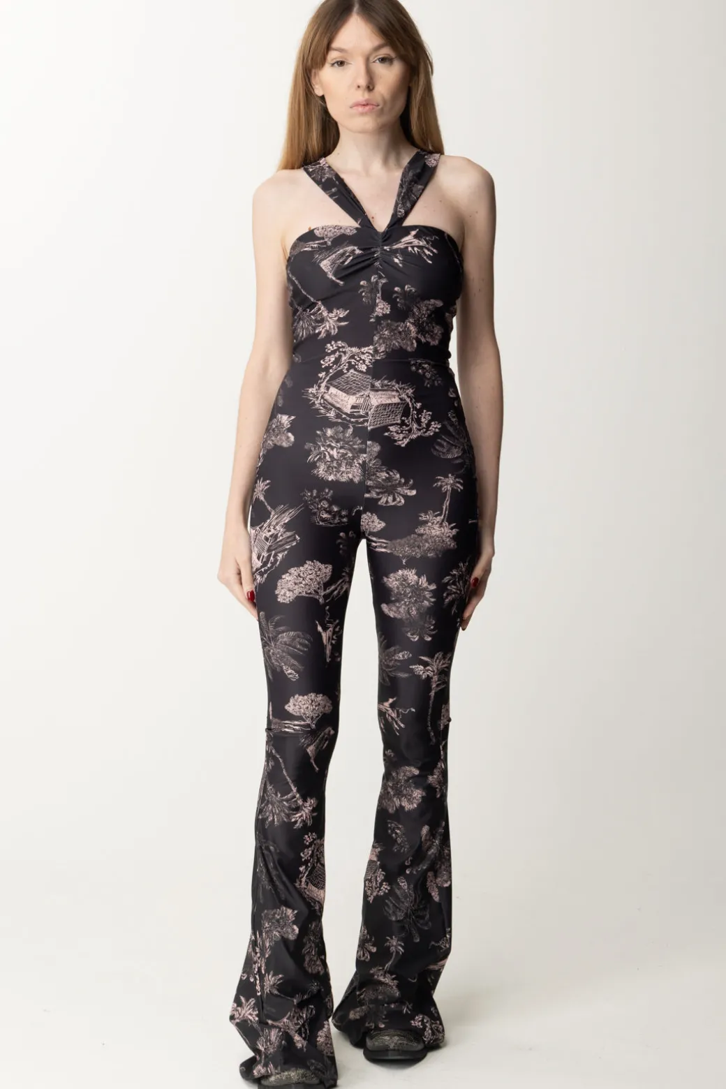 Aniye By Tuta Lunga Iry con Stampa HawaiiBLACK HAWAII