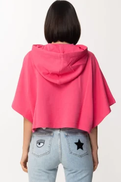 Chiara Ferragni Felpa Corta con Cappuccio e Logo Eye StarFANDANGO