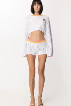 Chiara Ferragni Pantaloncini Tricot con Punto Vita ColoratoMULTICOLOR