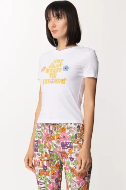 Chiara Ferragni T-shirt con Stampa Scritta HippieWHITE