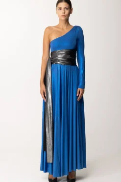 Dramèe Abito Lungo In VellutoBLU/SILVER