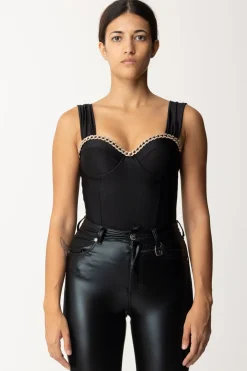 Dramèe Body con Catena In StrassNERO