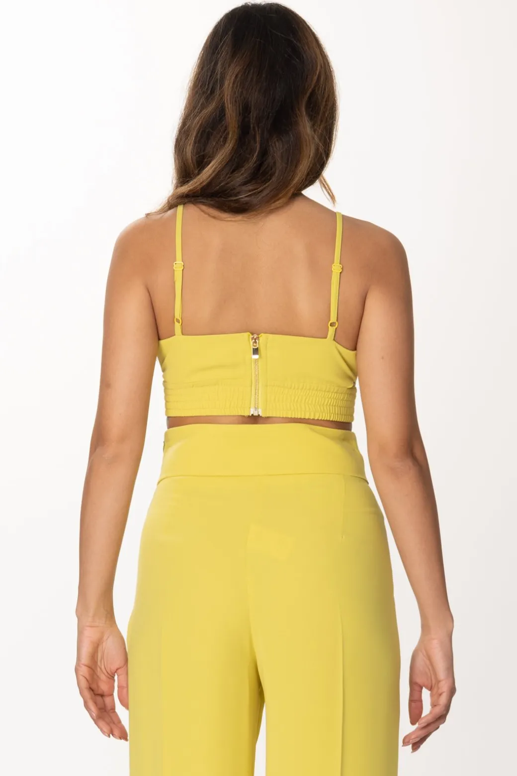 Dramèe Crop Top con StrassGIALLO