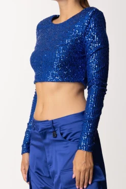 Dramèe Crop Top Full PaillettesBLU