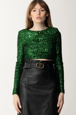 Dramèe Crop Top Full PaillettesFORESTA