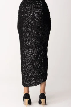 Dramèe Gonna Midi con Nodo Full PaillettesNERO