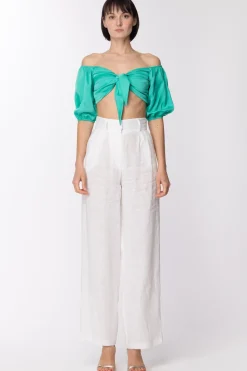 Dramèe Top con Nodo e ArricciatureMENTA