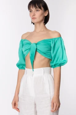 Dramèe Top con Nodo e ArricciatureMENTA