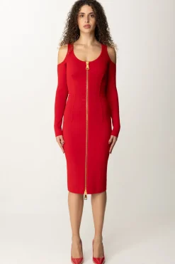 Elisabetta Franchi Abito Midi con ZipRED PASSION