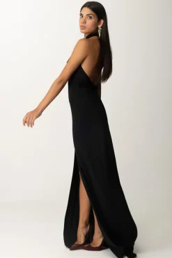 Elisabetta Franchi Abito Red Carpet con Scollo All'americanaNERO