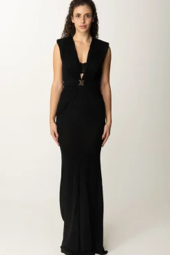 Elisabetta Franchi Abito Red Carpet In Lurex con ReggisenoNERO