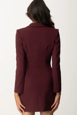 Elisabetta Franchi Abito Robe Manteau con CinturaROUGE NOIR