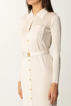 Elisabetta Franchi Abito Lungo In Maglia con CinturaLATTICE