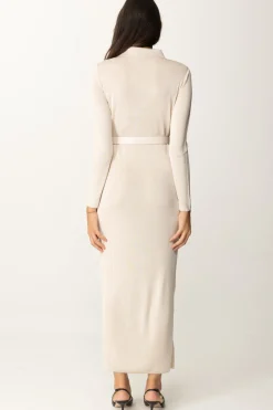 Elisabetta Franchi Abito Lungo In Maglia con CinturaLATTICE