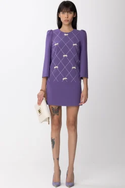 Elisabetta Franchi Abito a Sacchetto con Stampa LosangaAMETISTA